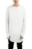 Long Sleeve Under Scoop T-shirt -White