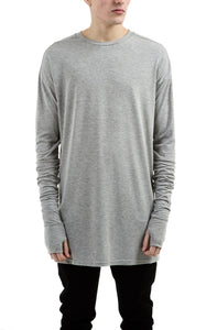 Long-line Glove T-shirt Grey