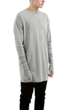 Long-line Glove T-shirt Grey