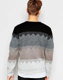 Jumper with Brushed Zig Zag Design