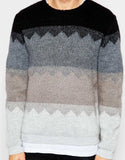 Jumper with Brushed Zig Zag Design